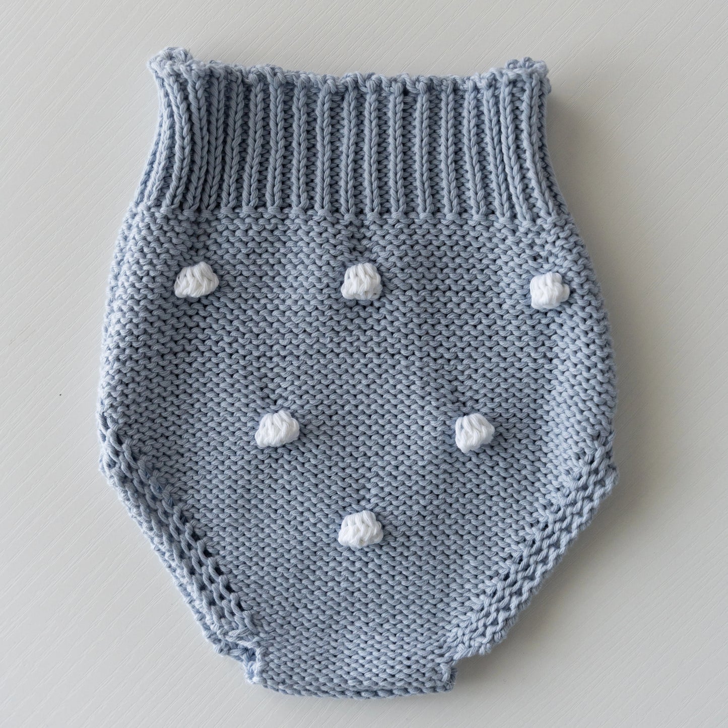 Conjunto Bodoque Blanco y Azul Empolvado