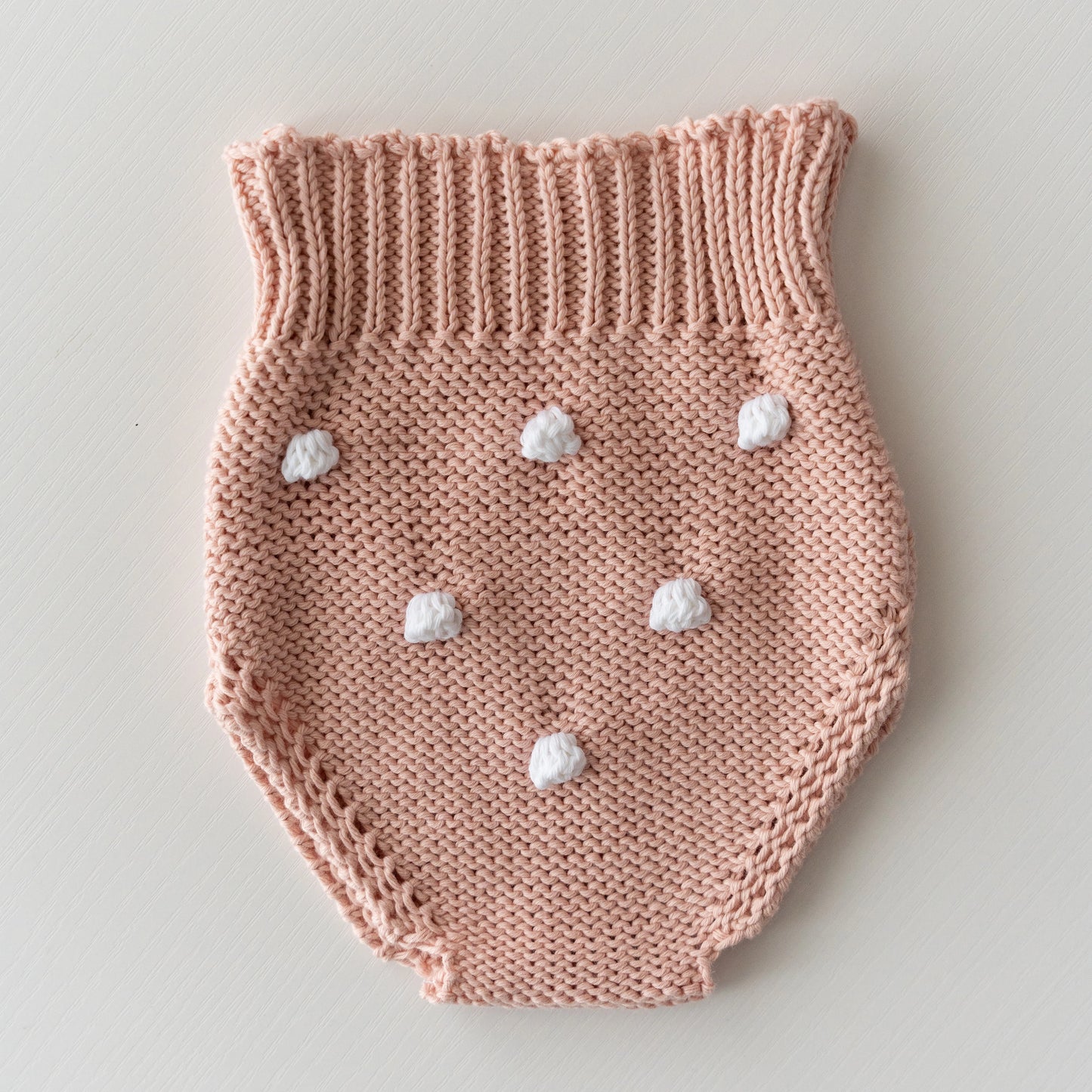 Conjunto Bodoque Rosa Empolvado y Blanco