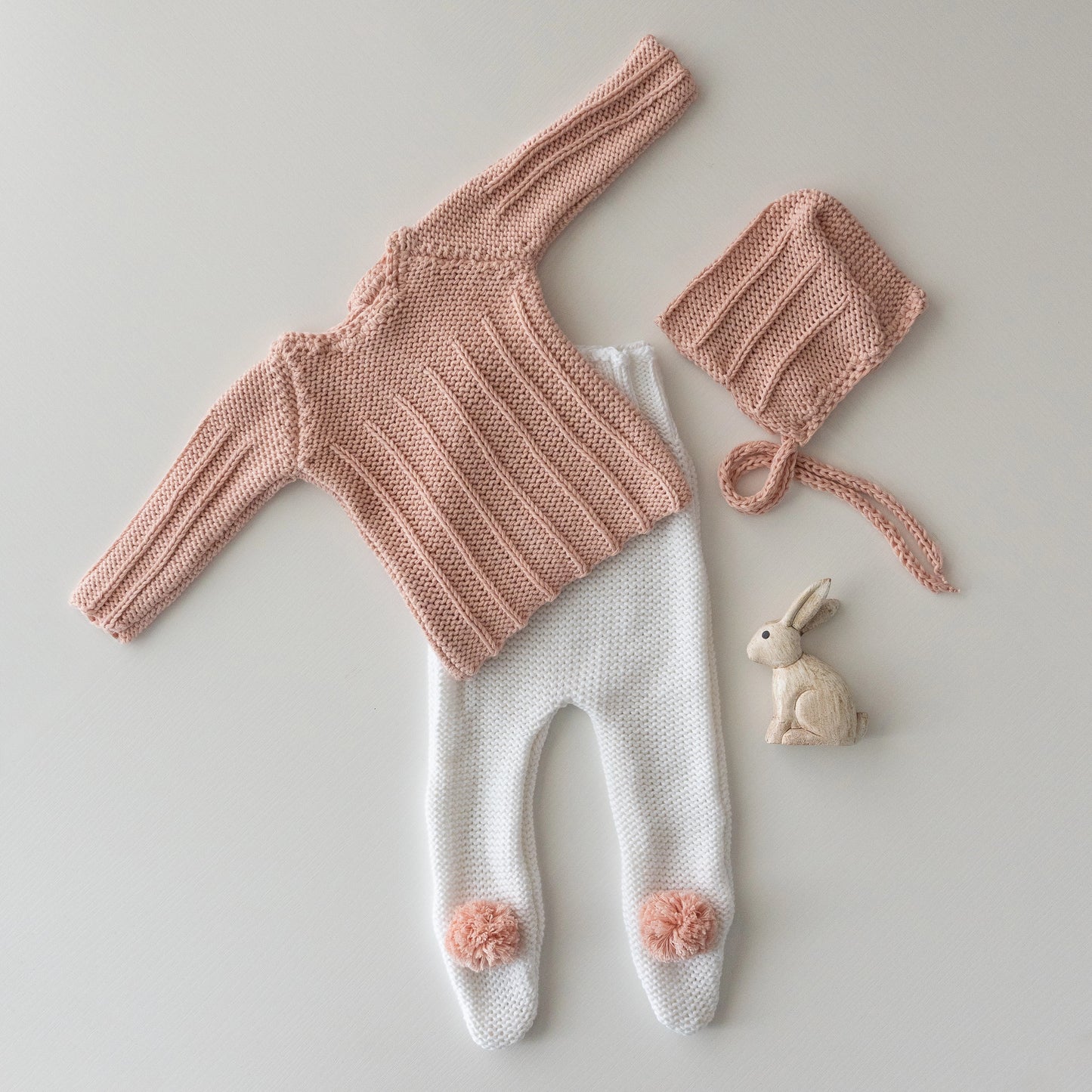 Conjunto Lulu Rosa Empolvado y Blanco
